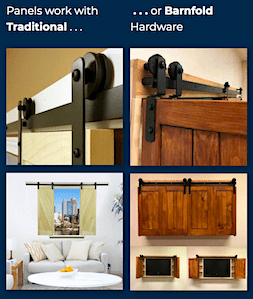 1 or 2 Door Barnfold Hardware Kits